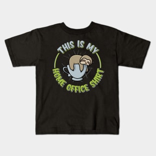 Home Office Sloth Coffee Kids T-Shirt